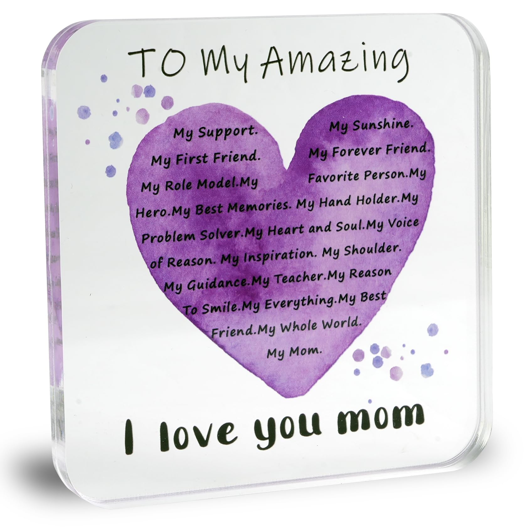 Photo 1 of Mothers Day Gifts, Heart - Warming Christmas Gifts for Mom from Daughter, Meaningful Birthday Gifts for Mom from Son(Violet-black)