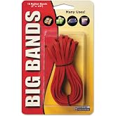 Alliance Rubber Big Rubber Bands 12 Pack 7-Inch X 1/8-Inch Red 00700