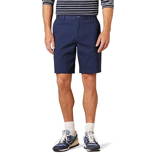 Amazon Essentials Men's Classic-Fit 9" Comfort Stretch Chino Short, Navy, 29