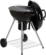 George Foreman Portable Charcoal BBQ Round Kettle 47.5 cm Grill with Wheel Stand view 8