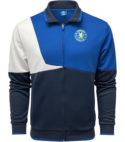 Chelsea FC Official Soccer Gift Mens Quilted Hooded Winter Jacket