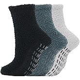 UTTPLL Fuzzy Slipper Socks: Non Slip, Warm, Cozy, Thick, Plush