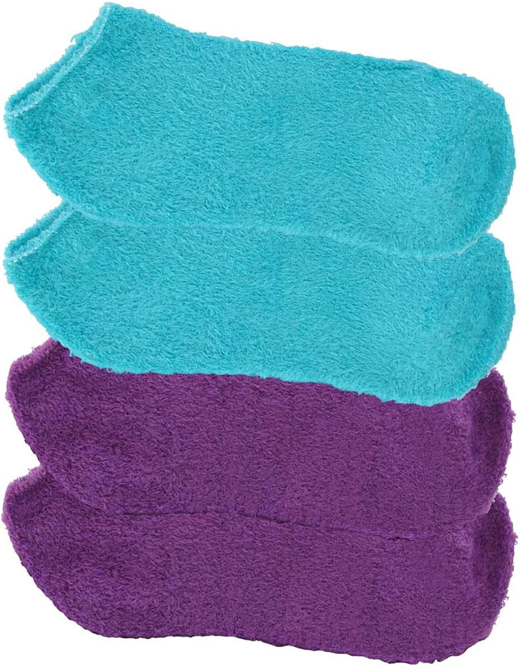 BambooMN Women's Super Aloe Infused Fuzzy Nylon Socks: Clothing