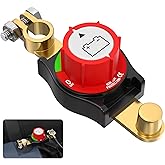 Joinfworld Top Post Battery Disconnect Switch 12V-48V Battery Kill Switch Negative On/Off Battery Switch for Cars, Vehicles, RVs and Boats