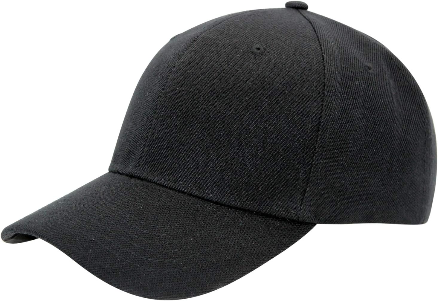 Men's Plain Baseball Cap Adjustable Curved Visor Hat