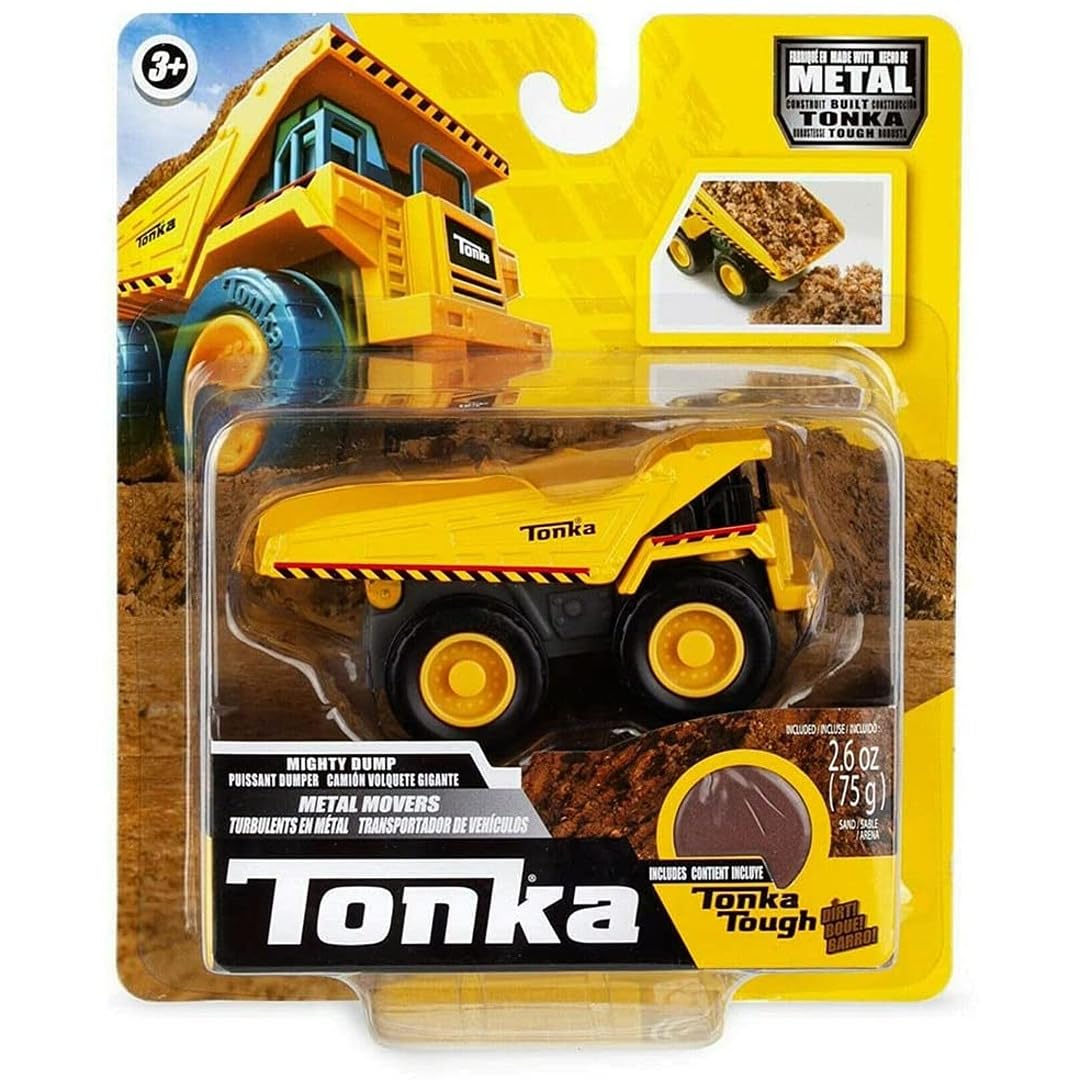 Basic Fun Tonka Metal Movers | Dump Truck | Kids Construction Gift Toys for Boys and Girls, Construction Vehicle Playset for Kids, Suitable for Kids Aged 3 06046