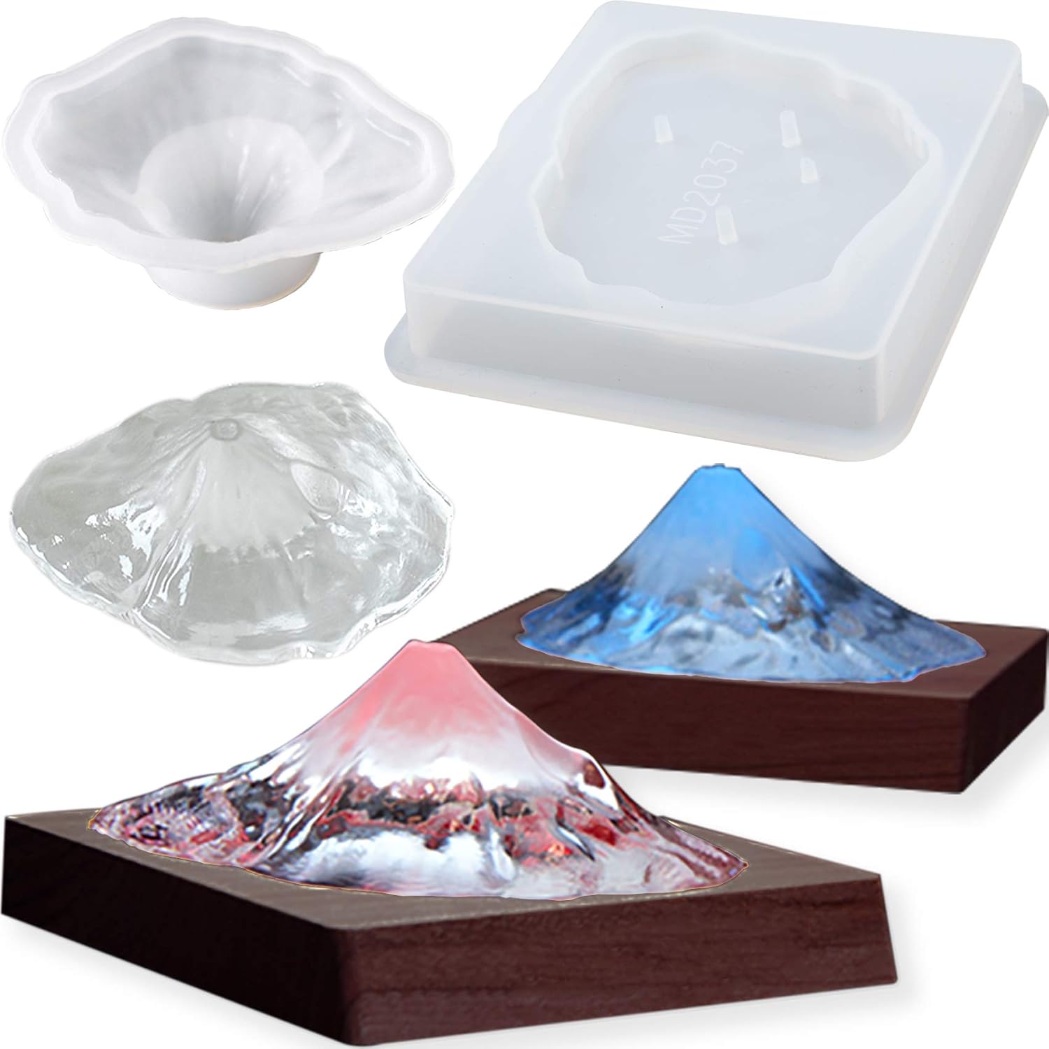 Amazon Com Funshowcase Mount Fuji Paperweight Resin Silicone Mold Volcano For Epoxy Soap Candle Wax Plaster Polymer Clay 3 74x3 15x1 46inch
