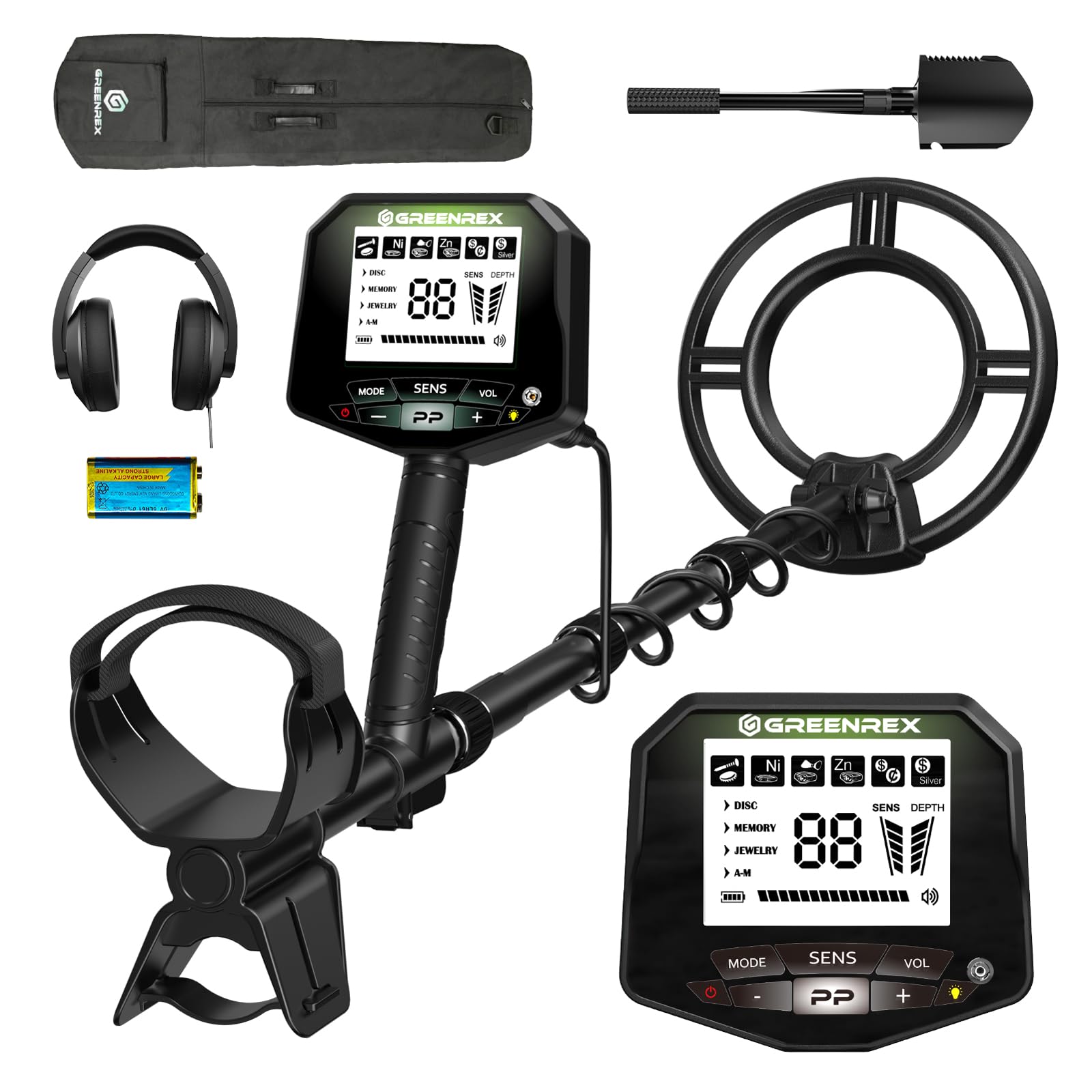 Photo 1 of Metal Detector for Adults Professional, Waterproof Pinpoint, High Accuracy Gold and Silver Detection, Underwater and Beach Use, 10'' IP68 Coil, Bigger LCD, New Advanced DSP Chip, Black