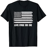 Live Free or Die 2nd Amendment American Flag T-Shirt