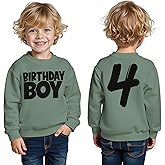 GLIGLITTR Birthday Boy Sweatshirt 1-8 Years Old Boys Birthday Outfit Tops Kids Toddler Baby Boy Bday Party Long Sleeve Shirts