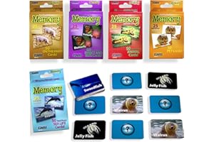 Stages Learning Set of Animal Picture Memory Card Real Photo Concentration Games, Multicolor, Size 10 x 5