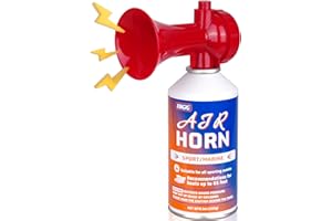 Fingig Air Horn 8.3oz, Loud Safety Boat Air Horn Can, Sports Event Starting Horn,Compressed Blow Fog Bear Horn, Outdoor party，Camping，Celebrate Victory And Warning wildlife (Red)