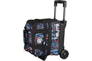 ELITE Basic Single Roller Aqua Bowling Bag - Compact, Sturdy Design, Fits Size 10.5 Shoes
