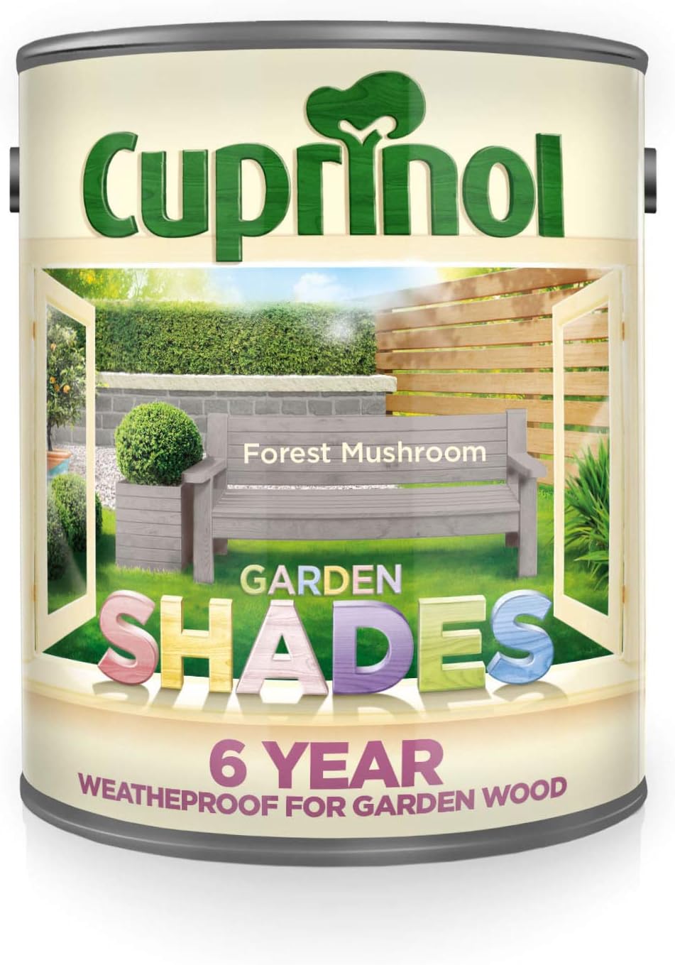 Cuprinol 5232387 CUPGSFM25L 2.5 Litre Garden Shades Paint - Forest Mushroom, 2.5L - Image 3
