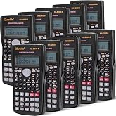 Flutesan 15 Pcs Scientific Calculator Bulk, 2 Line, 240 Functions, Black | Function Math Calculator, Large Display, for Student, Teacher, Classroom, High School, College School, Aaa Batteries Included