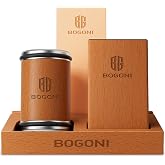 BOGONI Rolling Knife Sharpener with Diamond &amp; Ceramic Disc, Premium Kit | 15&deg; &amp; 20&deg; Magnetic Angle Guides, Leather Strop, Fast &amp; Safe Sharpening Kit, for Any Hardness Kitchen &amp; Pocket Knives