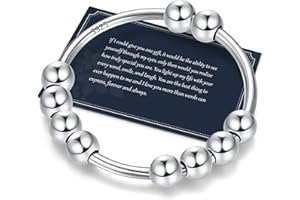 J.Fée Fidget Ring for Anxiety with Beads, Anxiety Ring 925 Sterling Silver Rings for Women, Anti Anxiety Ring for Women, Thumb Ring Spinner Rings for her, Gifts for Her and Him