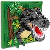 BseSparklion Dinosaur Animal 3D Wall Art Micro Mini Building Blocks Set, Unique Home Wall Decor or Table Display, Ideal Gift Toy for Adults &amp; Teens 14+ (1263 PCS)