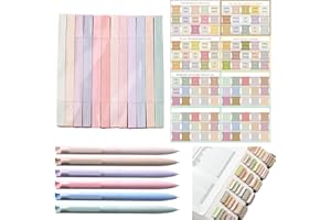 Bible Study Supplies Kit with 120 Colorful Bible Tabs, 12 Highlighters and 6 Watercolor Pens, Scripture Note-Taking Tools for