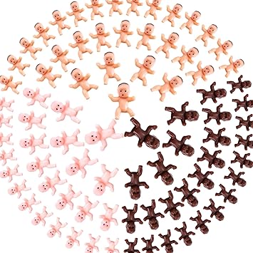 3 Pieces Mini Bebes En Plastique Pour Baby Shower Et Decorations De Fete De Jeux De