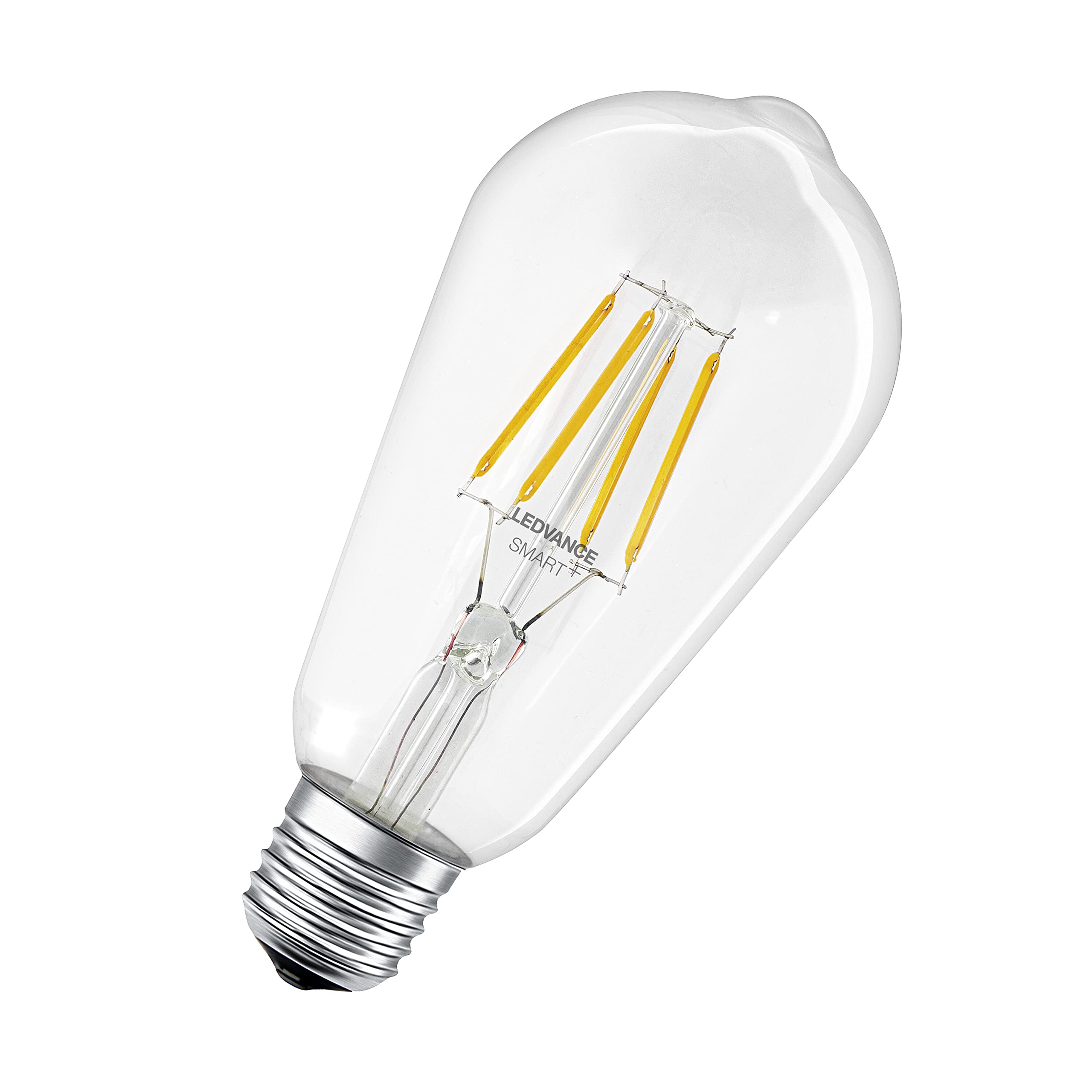 LEDVANCE LED lamp , Base: E27 , Warm White , 2700 K , 5.50 W , replacement for 50 W Incandescent bulb , SMART+ Filament Edison Dimmable [Energy efficiency class [AGGR] A++] — image 1