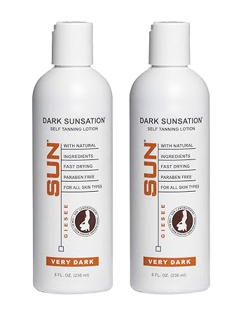 Amazon Com Sun Laboratories Dark Sunsation Self Tanning Lotion 2 Pack Best Sunless Tanning Lotion Packaging May Very Beauty