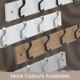 keypak Minimalistic Wall-Mounted Coat Rack 4 Hooks 38cm Matte Black/White view 6