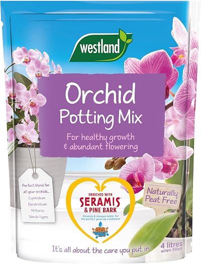 Westland Potting Compost Mix with Seramis 4L for Healthy Orchids
