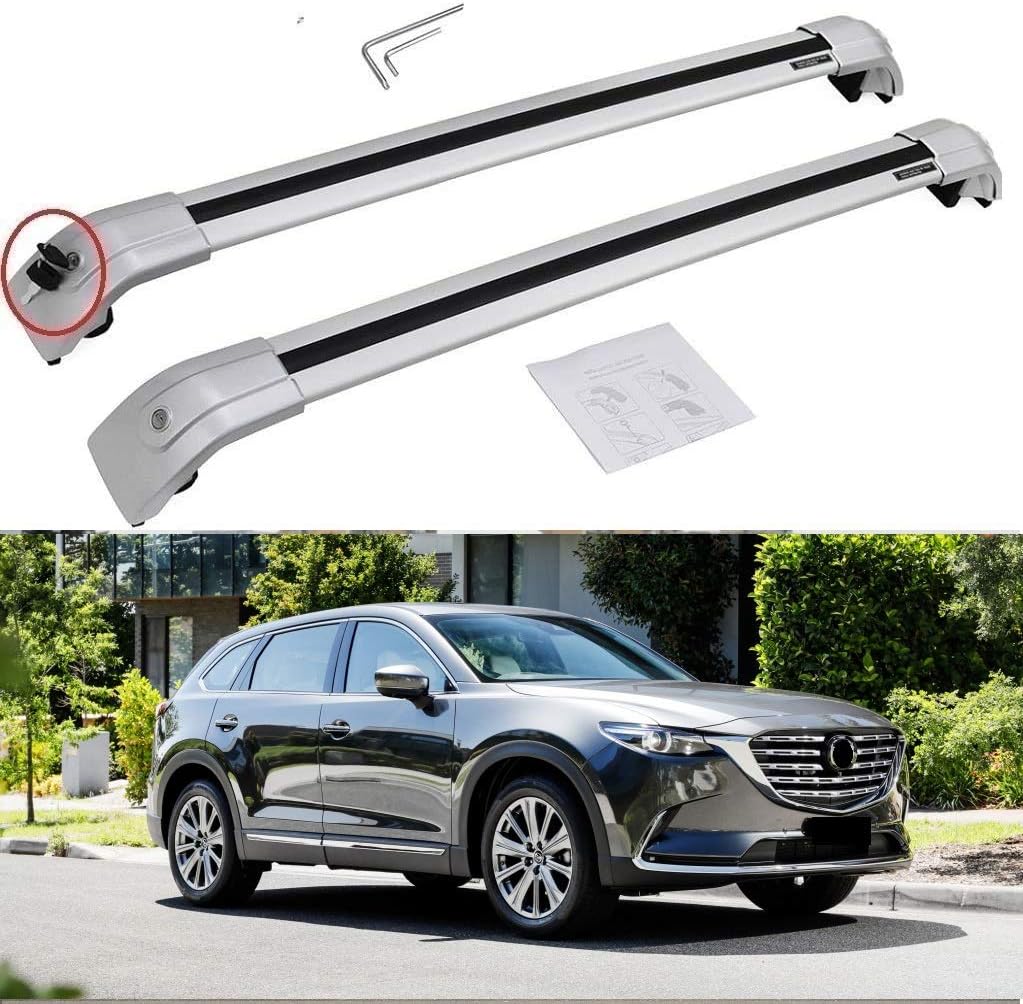 Roof Cargo Racks bar for Mazda CX-9 CX9 2016 2017 2018 2019 2020 2021 2022 Roof Rack Cross Bars Rail Luggage Cargo Carrier