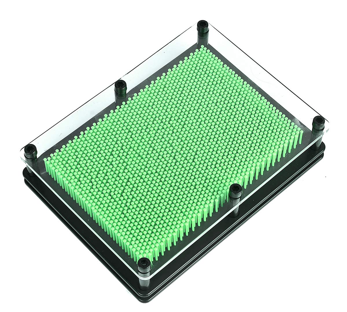 MICKYU Classic Pin Art Board Game 3D Large Size Desk Toy Sculpture for Children Adults 6 x 8 inches,Green