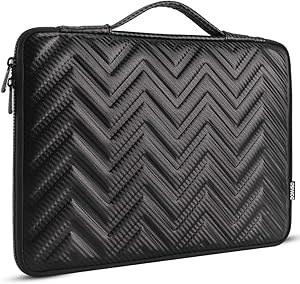 DOMISO 15.6 Inch Shock Resistant Laptop Sleeve with Handle Protective Case Compatible with 15.6" Lenovo IdeaPad 520 / Dell Inspiron 15 3000 3573 / HP/ASUS/Acer Computer, Black
