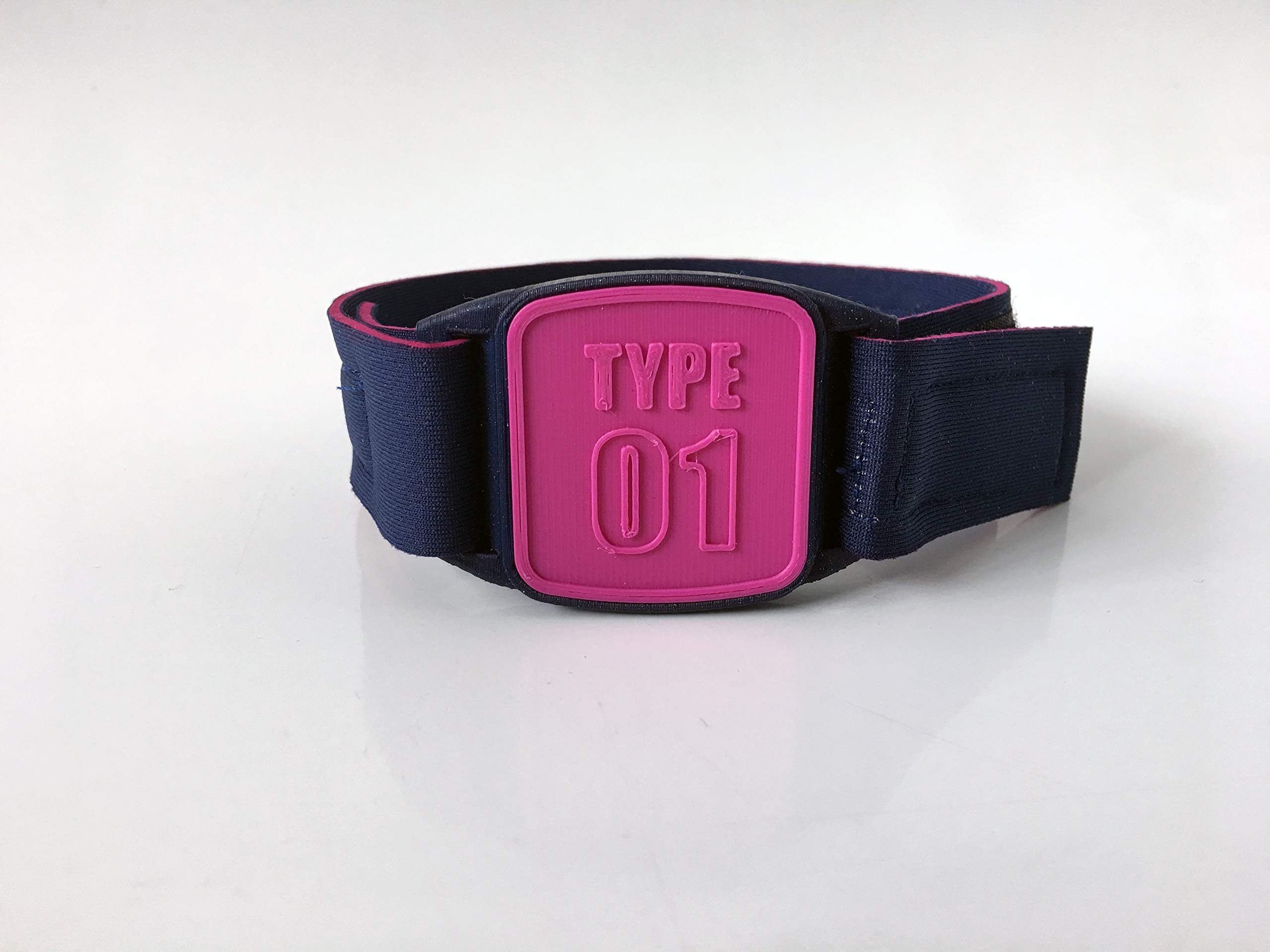 Freestyle Libre Sensor Armband, Sports Style - Type 01 Design (Magenta & Blue) (XS)