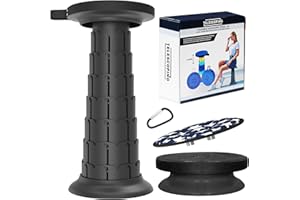 ALEVMOOM 2025 Upgraded XXL Collapsible Stool with Cushion 20.4", 200Kg Max Weight, Wider & Taller Pop Up Seat, Heavy Duty Portable Retractable Folding Stool or Travel Foot Rest, Gift for Camping & Outdoors