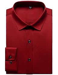 JEMITOP Men's Stretch Wrinkle Free Dress Shirts