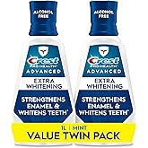 Crest Pro-Health Advanced Mouthwash, Alcohol Free, Extra Whitening, Energizing Mint Flavor, 2x946mL (32 fl oz)