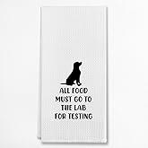 EIONEY All Food Must Go to The Lab for Testing Kitchen Towels,Dish Cloth Flour Sack Hand Towel for Farmhouse Kitchen Decor,24 X 16 Inches Cotton Dish Towels Dishcloths,Labrador Lovers Gifts
