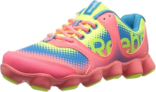 multi colored athletic shoes