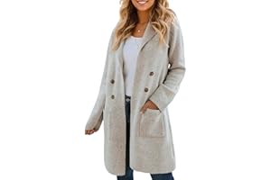 CiCiBird Women Fall Long Cardigan Sweater Trendy Knit Jacket Coat Dressy Blazer Coatigan