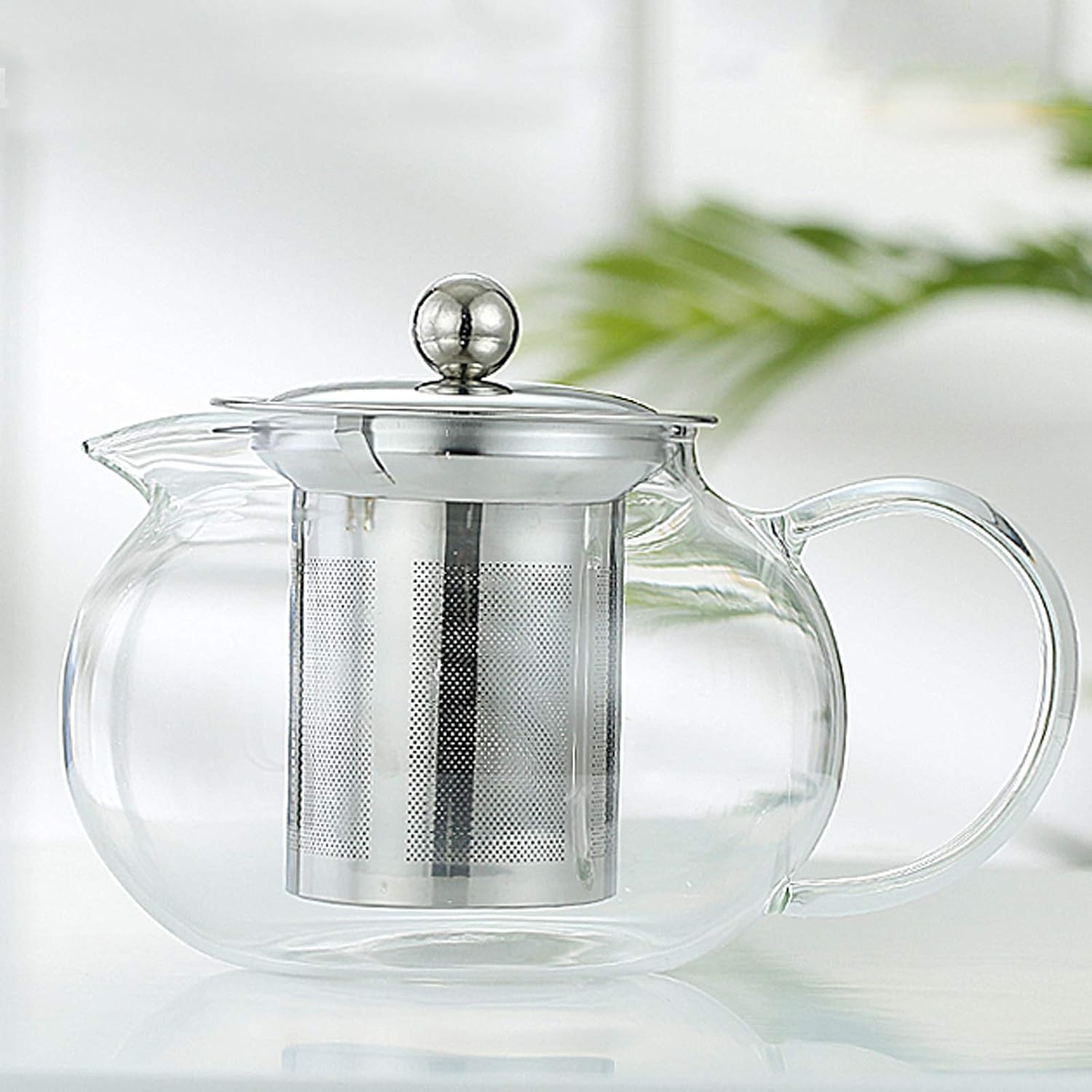 Teekanne Aus Glas Mit Sieb