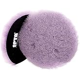SPTA 2Pcs 6Inch (150mm) Wool Cutting Pad Set, Purple Wool Buffing and Polishing Pad for Heavy Cut, Car Polisher