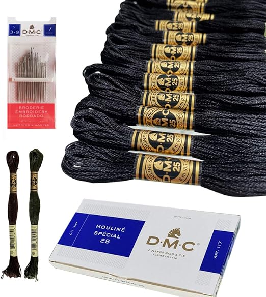 Dmc black embroidery floss 117310 dmc black embroidery thread6 strand Dmc black embroidery floss 117310 dmc black embroidery thread6 strand
