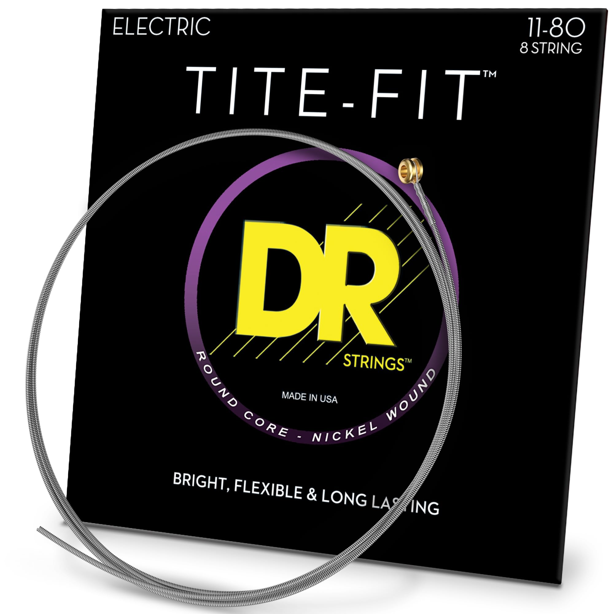 DR Strings TF8-11 8 String Tite-Fit Nickel Plated Heavy Electric Guitar