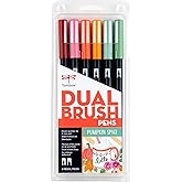 Tombow 56229 Dual Brush Pen Art Markers Pumpkin Spice 6-Pack