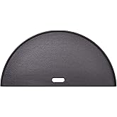 Kamado Joe Half-Moon Cast Iron Reversible Flat-Top Griddle with Smooth and Ribbed Surface for Classic Joe Charcoal Grill and