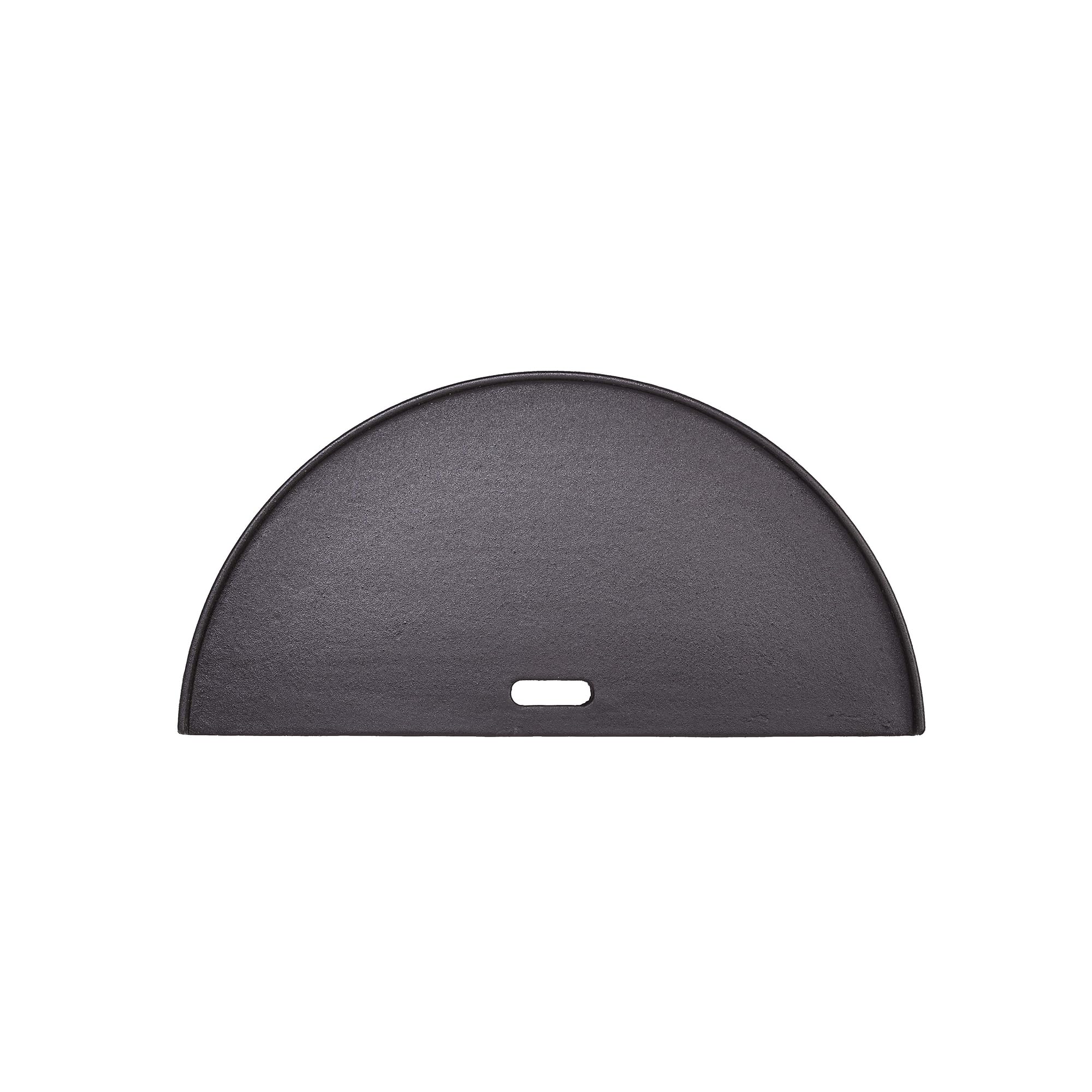 Kamado Joe BJ-HCIGRIDDLE Big Joe - Half Moon Cast Iron Reversible Griddle Grill Accessory, 0.3 in*11.63 in*23.6 in, Black