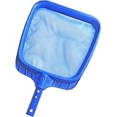 Poolvio Heavy Duty Swimming Pool Leaf Skimmer Net with Strong Reinforced Handle for Cleaning Swimming Pools, Hot Tubs, Spas and Fountains