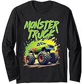 Monster Truck for Boys Toddler Kids Youth Adults Women Men Long Sleeve T-Shirt