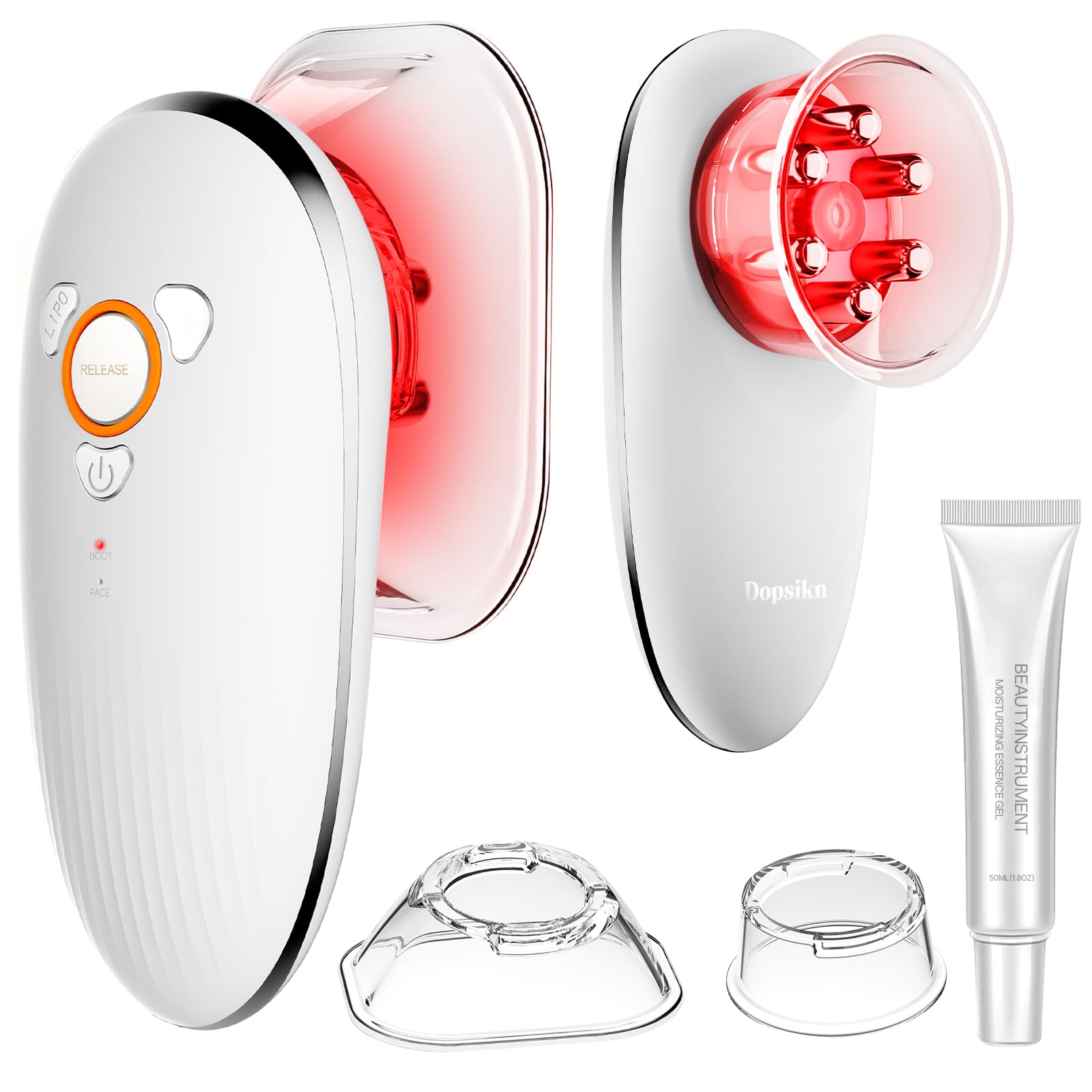 Photo 1 of Dopsikn Body Sculpting Machine with Red Light Therapy for Face & Body, Cupping Therapy, Electric Cellulite Massage Tool with 2 Cups, Gift for Women, White