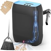 Hiwoor Touchless Automatic Vacuum, Electric Dustpan, Hair Vacuum for Salons | 17KPa Suction丨IR sensor丨LED alerts丨5 Disposable Dust Bags丨Pet hair &amp; floor cleaning with disposable dust bags