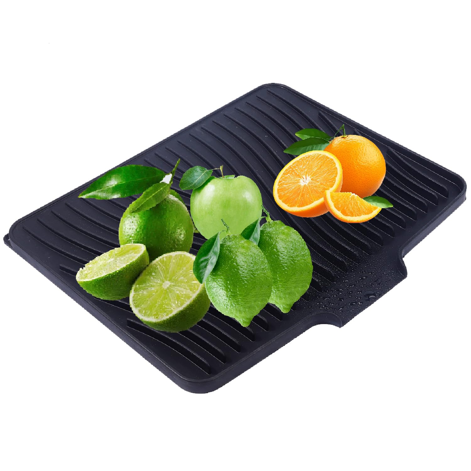 Photo 1 of SCYFREID Silicone Dish Drying Mat 16x13 Multiple Usage,Easy clean,Eco-friendly,Heat-resistant Silicone Mat Dish Drying Mats For Kitchen Counter or Sink,Refrigerator or Drawer liner Black16inchx13inch